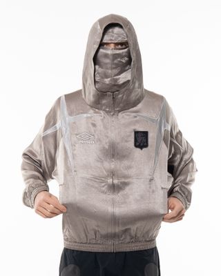 UMBRO SATIN JESTER TRACK JACKET SILVER
