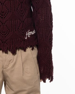 HONOR THE GIFT CABLE SWEATER BERRY