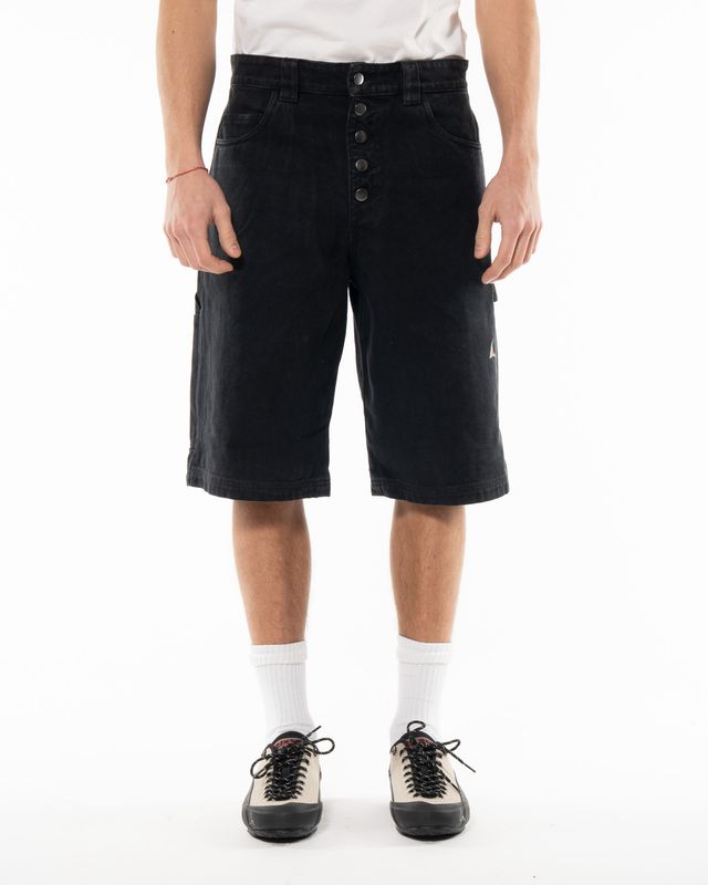 apparel-124 ROA ASH CANVAS SHORTS WASHED BLACK
