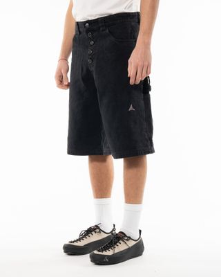 apparel-125 ROA ASH CANVAS SHORTS WASHED BLACK
