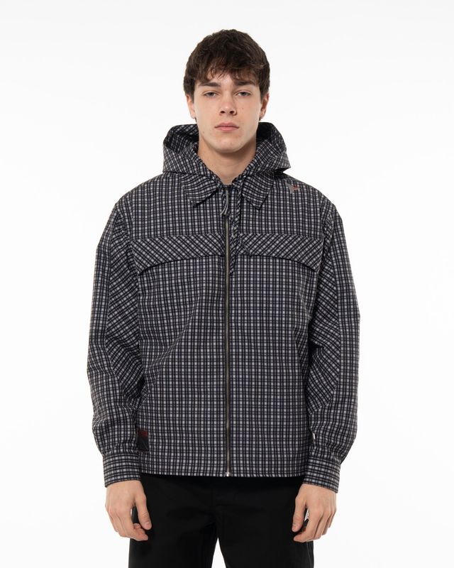 apparel-44 ROA AAIR FLOWEAVE CHECK LS HOODED SHIRT