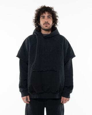 CHAMPION NOWHERE GYM HOODED SWEAT BLACK