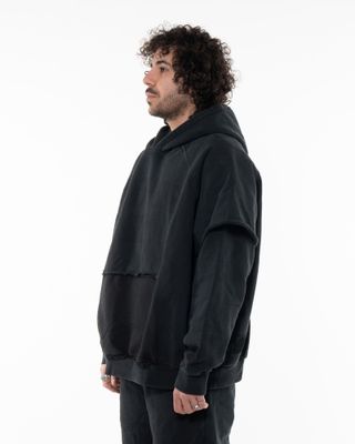 CHAMPION NOWHERE GYM HOODED SWEAT BLACK