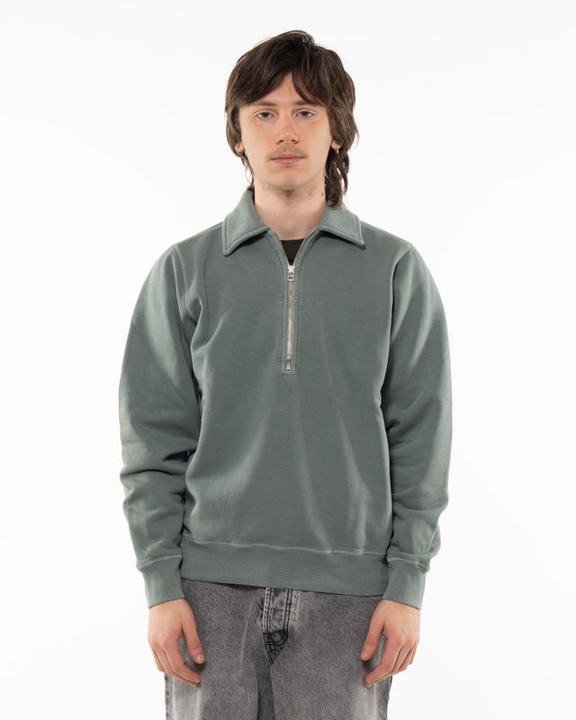 POP TRADING COMPANY HALFZIP SWEAT AGAVE
