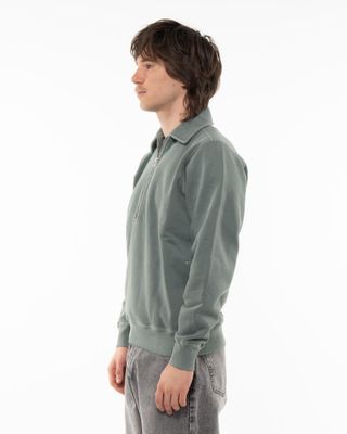 POP TRADING COMPANY HALFZIP SWEAT AGAVE