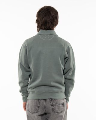 POP TRADING COMPANY HALFZIP SWEAT AGAVE