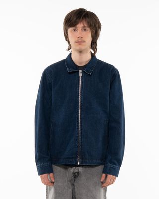 POP TRADING COMPANY DENIM FZ JACKET