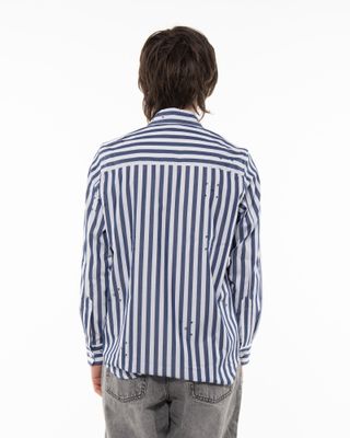 POP TRADING COMPANY LOGOS STRIPE SHIRT
