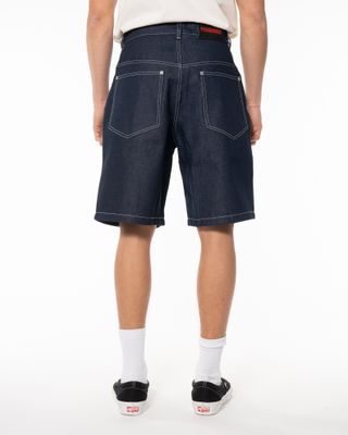 apparel-154 PLEASURES ZERO SKULL JORTS RAW DENIM