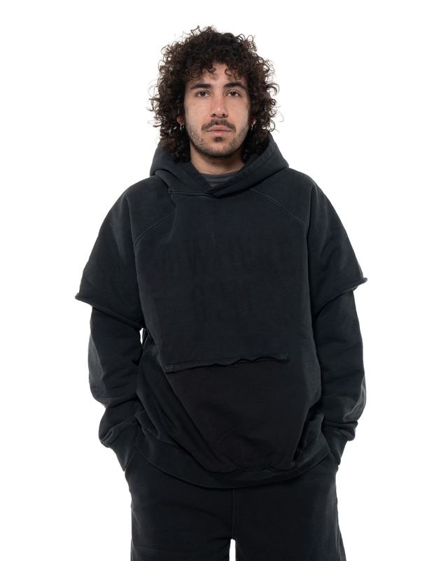 CHAMPION NOWHERE GYM HOODED SWEAT BLACK