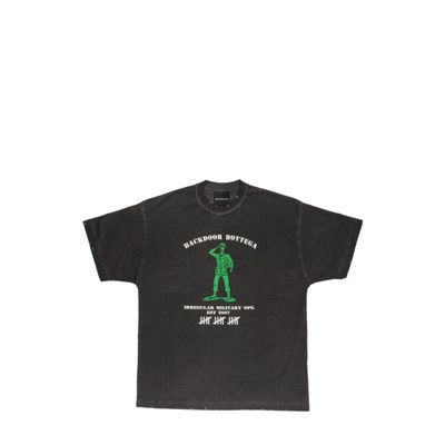 BACK DOOR MILITARY TEE BLACK FADE