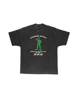BD048 BACK DOOR MILITARY TEE BLACK FADE