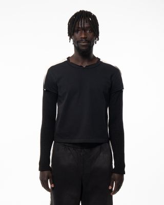 424 CAPPED SLEEVE W/ THERMAL LS BLACK