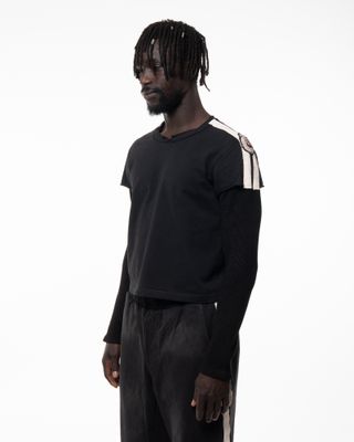 424 CAPPED SLEEVE W/ THERMAL LS BLACK