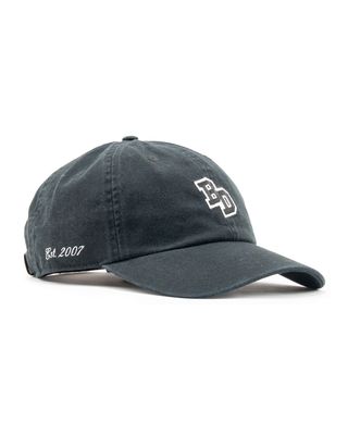 BACK DOOR COLLEGE DAD CAP WASHED BLACK