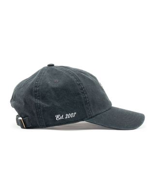 BACK DOOR COLLEGE DAD CAP WASHED BLACK