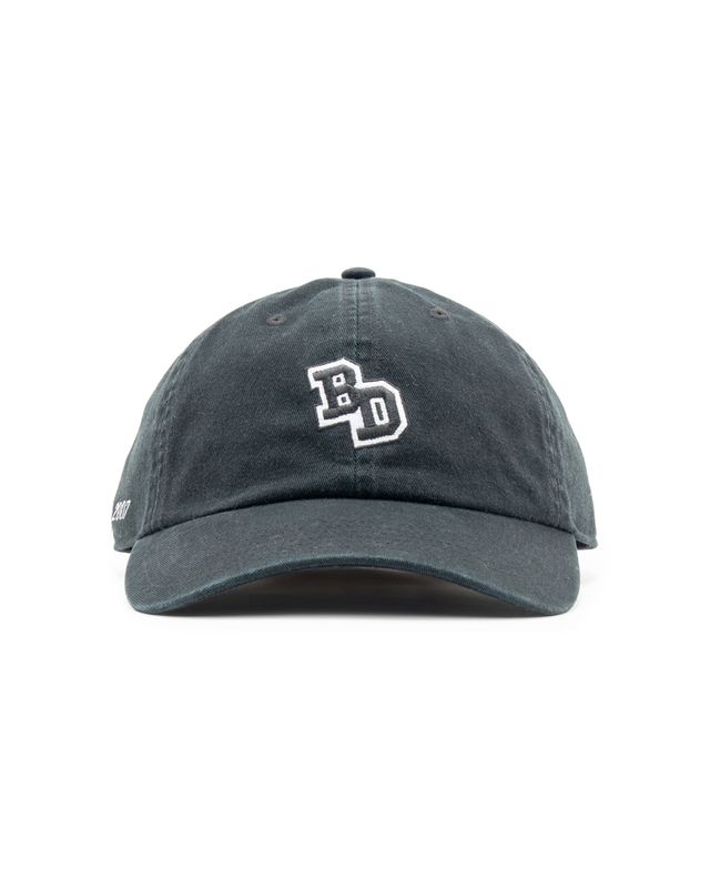 BACK DOOR COLLEGE DAD CAP WASHED BLACK