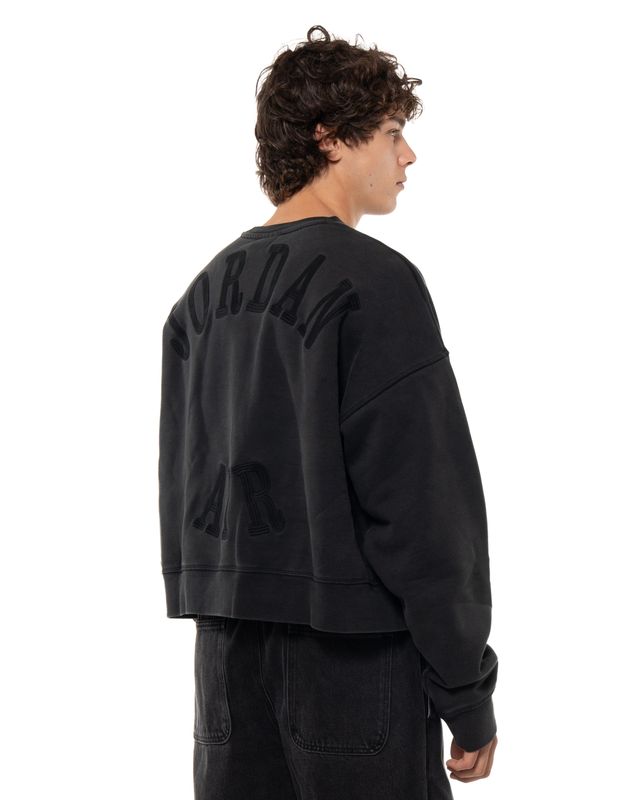JORDAN IN1HOUSE CROP FLC CREWNECK BLACK
