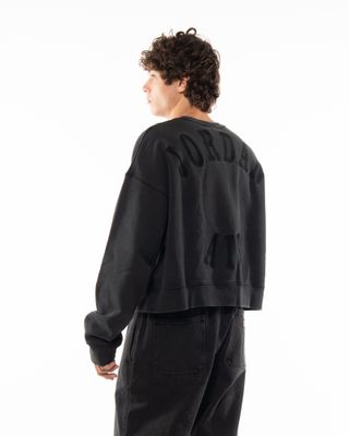JORDAN IN1HOUSE CROP FLC CREWNECK BLACK