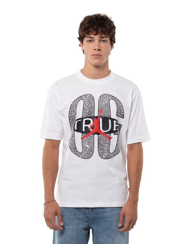 JORDAN BROOKLYN TRUE BLUE SS TEE WHITE