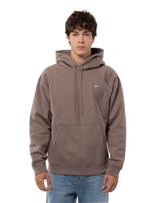 NIKE SOLO SWOOSH HOODIE MINK BROWN