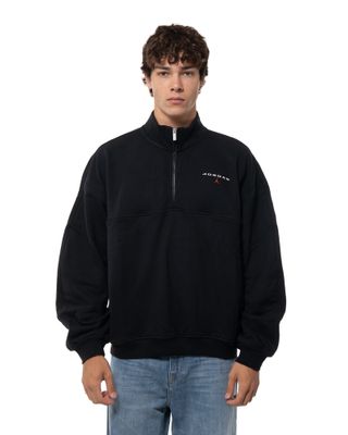 JORDAN FLIGHT HALF ZIP BLACK