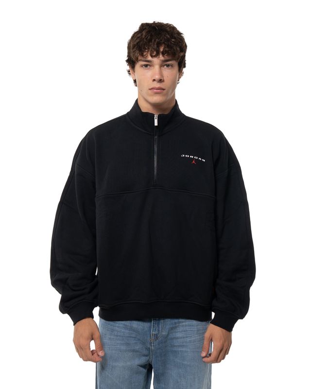 JORDAN FLIGHT HALF ZIP BLACK