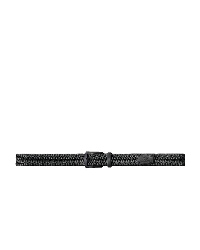 C.P. COMPANY BRAIDED LEATHER BELT BLACK