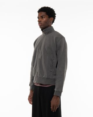 POP TRADING COMPANY FULL ZIP SWEAT BLACK