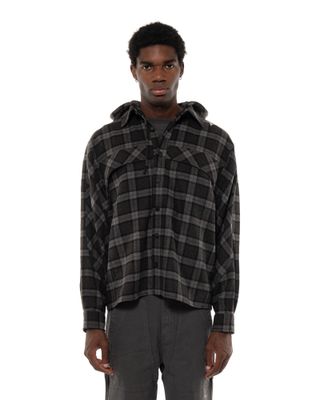 ROA LOGGER WOOL CHECK SHIRT ANTHRACITE