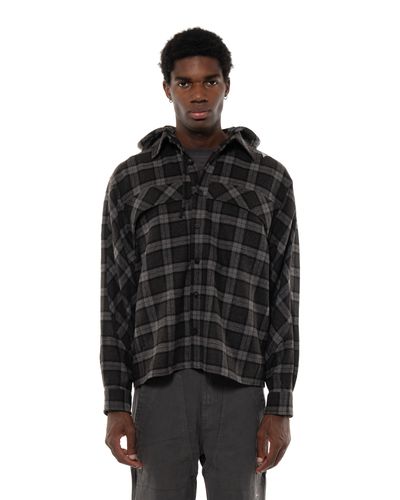 ROA LOGGER WOOL CHECK SHIRT ANTHRACITE