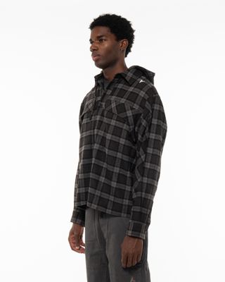 ROA LOGGER WOOL CHECK SHIRT ANTHRACITE