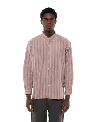 apparel-166 LEVI'S BLUE TAB BD SHIRT PINK STRIPE