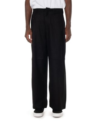 ARTE WOOL PLEATED GALLERY PANT BLACK