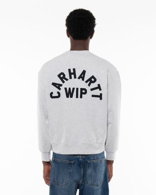 CARHARTT WIP ARCH SCRIPT SWEAT ASH GREY