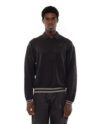 ADIDAS LS KNIT JERSEY UTILITY BLACK