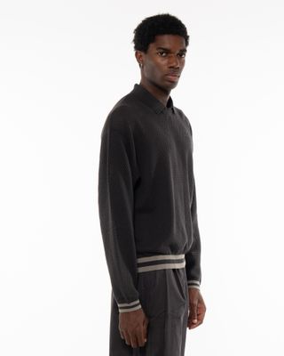 ADIDAS LS KNIT JERSEY UTILITY BLACK