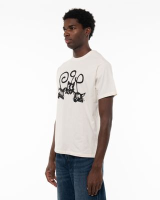 POP TRADING COMPANY TAILS SS TEE WHITE