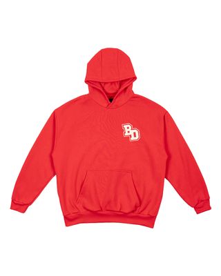 BD02RED BACK DOOR COLLEGE HOODIE CHRISTMAS RED