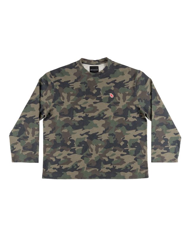 BACK DOOR LS TEE WASHED CAMO