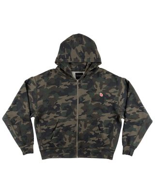 BACK DOOR FULL ZIP HOODIE WASHED CAMO