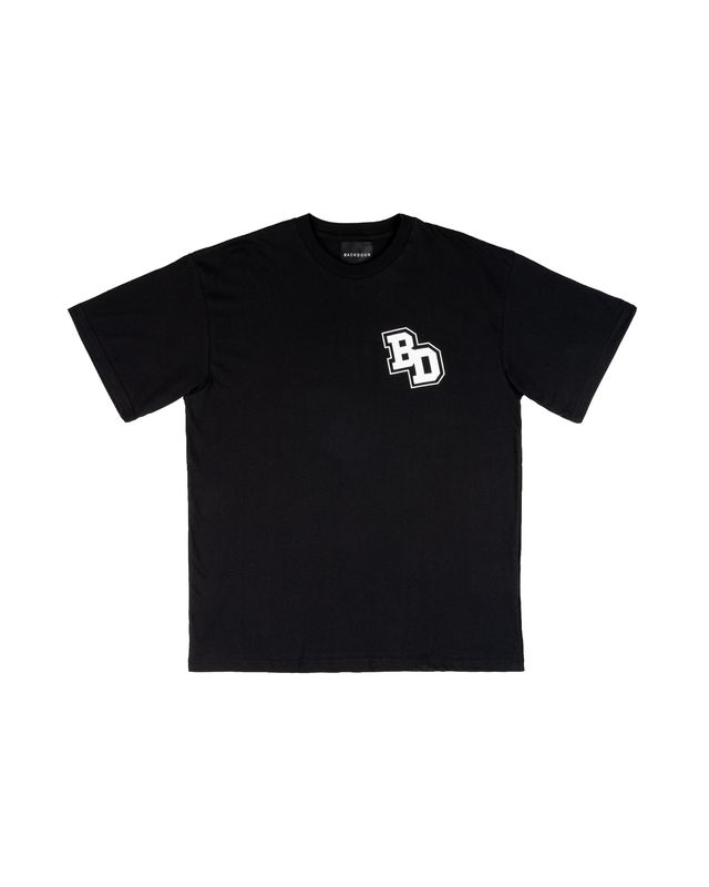 BACK DOOR COLLEGE TEE BLACK