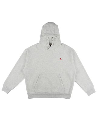 BACK DOOR PREMIUM PATCH HOODIE LIGHT GREY MELANGE