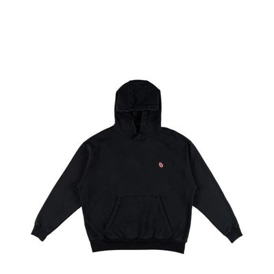 BACK DOOR PREMIUM PATCH HOODIE BLACK FADE