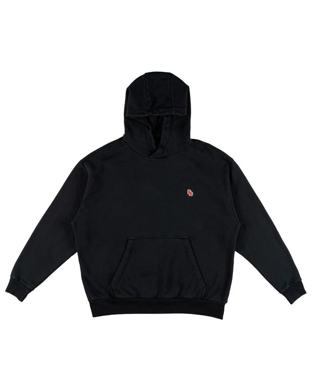 BACK DOOR PREMIUM PATCH HOODIE BLACK FADE