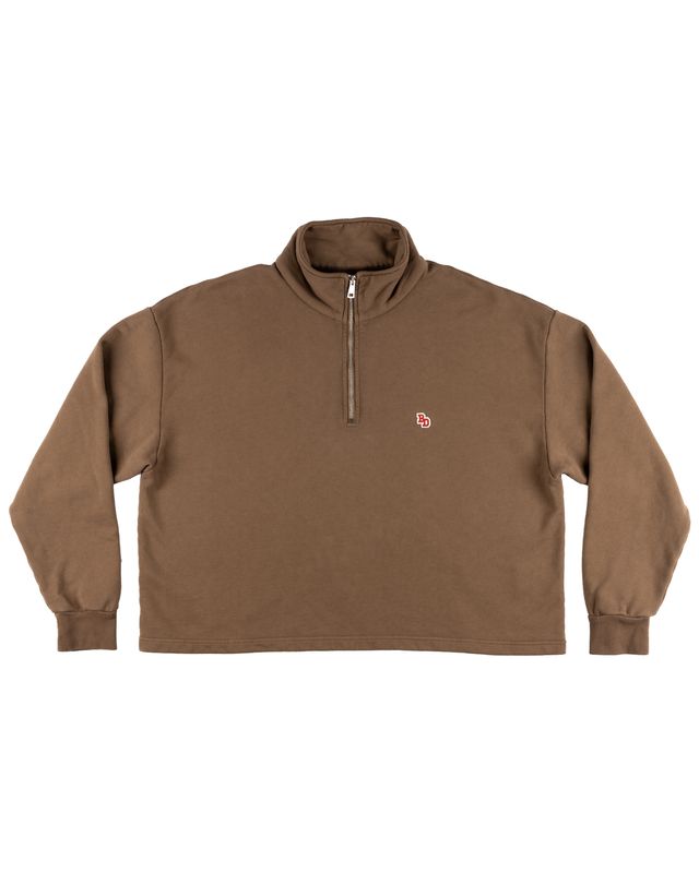 BACK DOOR PREMIUM HALF ZIP SWEATER MUD