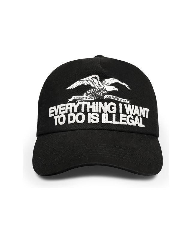 PLEASURES ILLEGAL SNAPBACK BLACK
