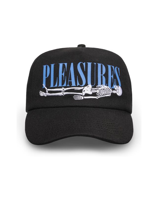 PLEASURES BONES SNAPBACK BLACK