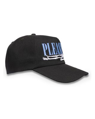PLEASURES BONES SNAPBACK BLACK
