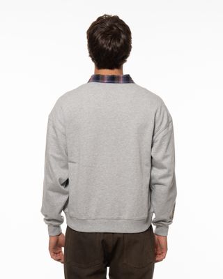 PLEASURES TOWN POLO SWEATSHIRT GREY